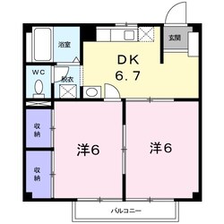 松本駅 バス20分  西荒町下車：停歩5分 2階の物件間取画像